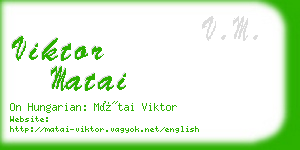 viktor matai business card